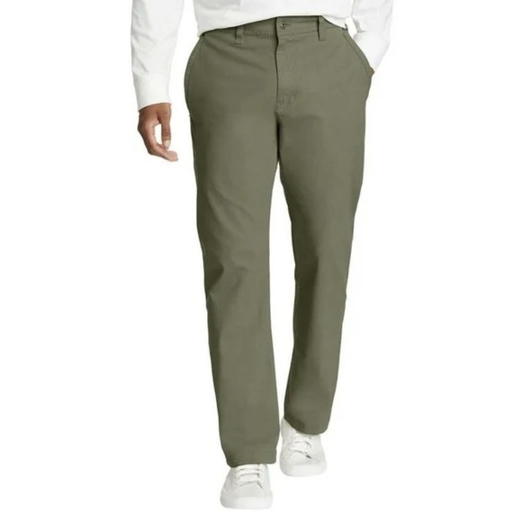 Eddie Bauer‎ Men's Canvas Utility Pants Size 32x30 Green Hiking Workwear EUC - Picture 1 of 14